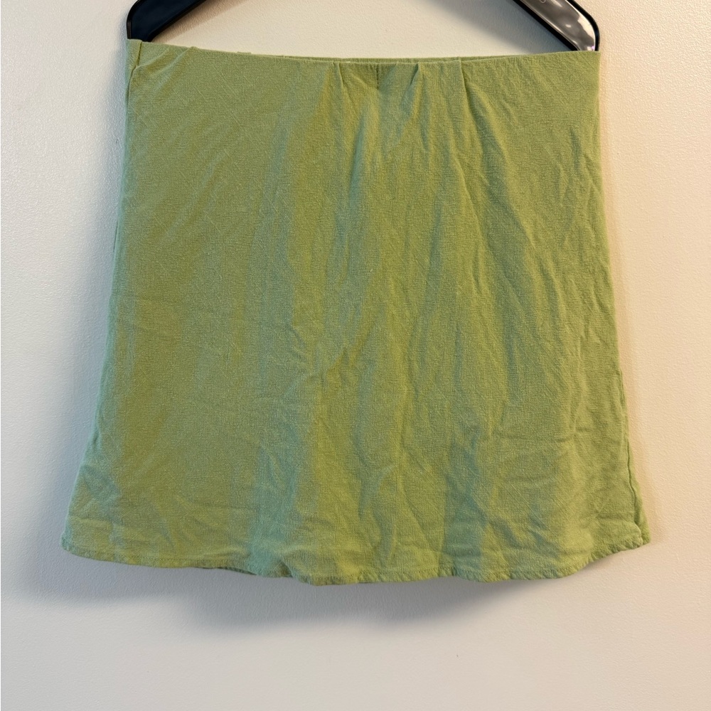 La Hearts Light Green Mini Skirt